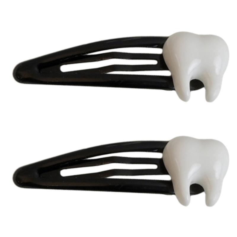 

Tooth Hair Snap Clip Y2K Girls Accessories Sweet Handmade Hairpin Women Girl