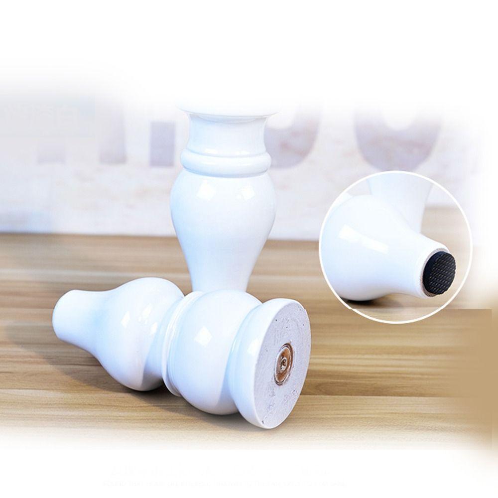 Vita Byråben Skåp Ersättningsben för Säng Päronsform Fåtöljfötter Skåp Soffa