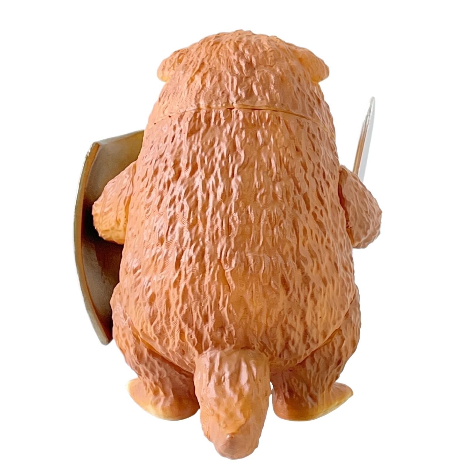 

Collectible Bear Figurine Model with Shield and Sword Detailed Texture Handcrafted Toy Display Piece for Home Office and Desk Decoration One Size