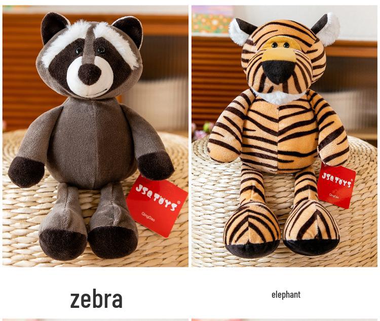 Plush Jungle Animal Dolls: Elephant, Monkey, Tiger, Lion, Giraffe – Perfect Children's Gifts