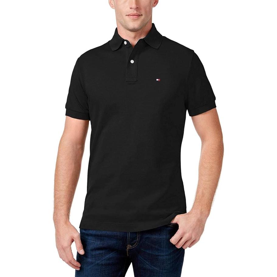 Tommy Hilfiger Solid Color Straight Cut Fashion Casual Business Commuter Old Money Style Tennis Golf Outfit Short Sleeve Polo Shirt TM7802266-AAA