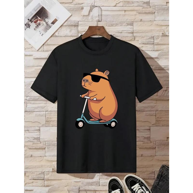 European sizes Boys' Fashion T-Shirt Short Sleeve | Casual Crew Neck, Medium Stretch Fabric, Spring/Summer Season, Drawing Pattern