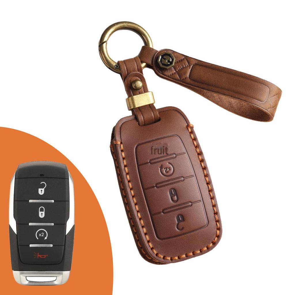 Handmade Genuine Leather Key Cover for New Dodge RAM