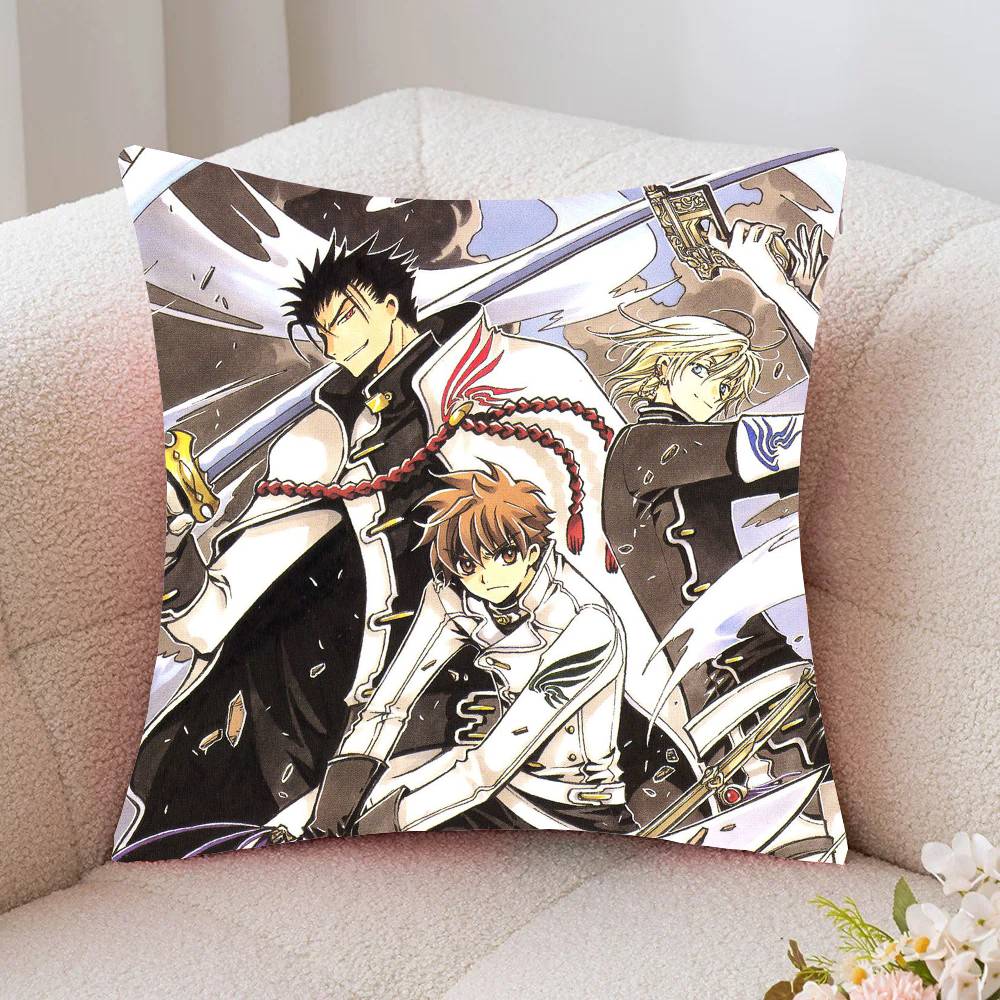 Tsubasa RReservoir Chronicle Manga Pillow Case Fashion Square Pillowcase Bedroom Sofa Room Ins Decoration Leisure