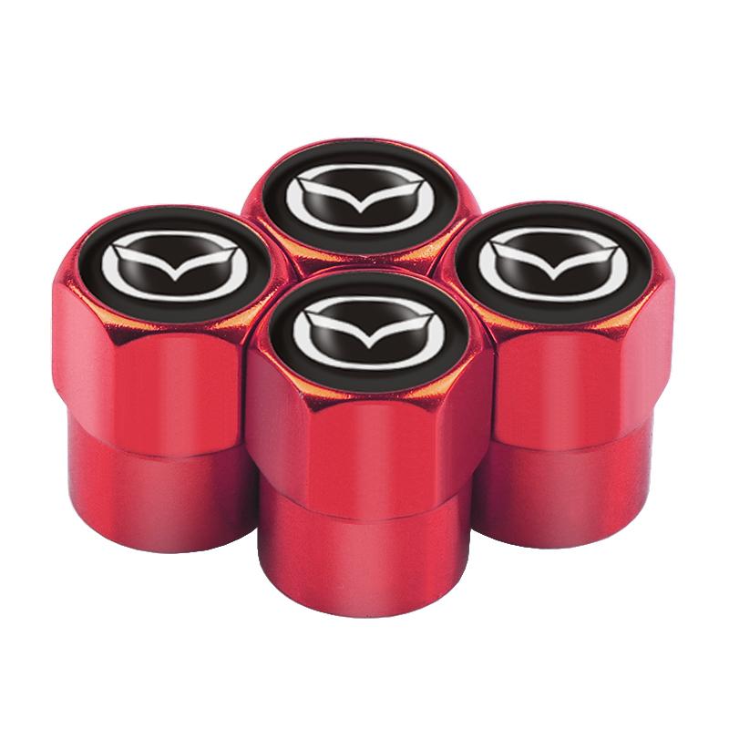 4pcs Car Wheel Tire Valve Caps Stem Case With Logo Auto Styling For Mazda 2 3 6 5 Axela Atenza CX 5 323 CX3 Emblems Accessories FF26