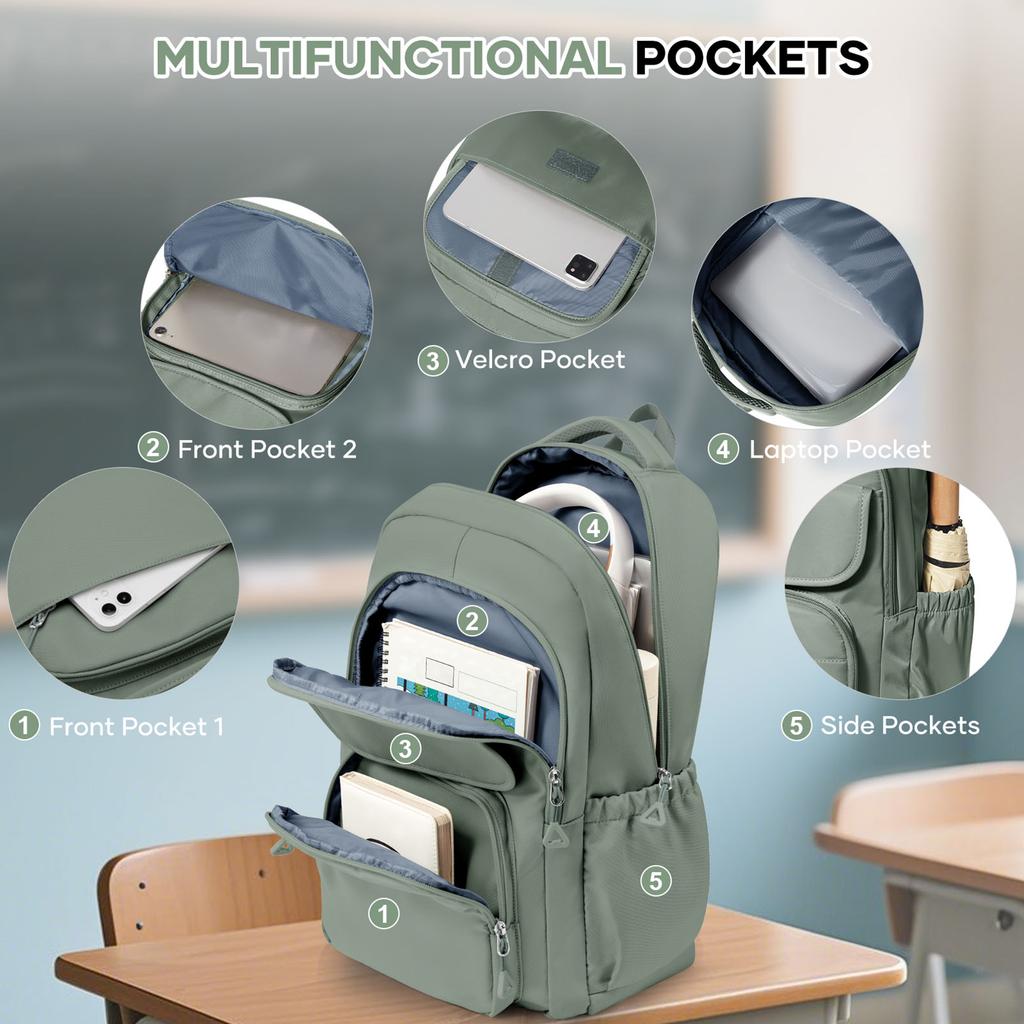 Laptop Backpacks 15.6 Inch College School Backpack, Primary Junior High Girls Boys School  Schoolbag, Large Bookbags For Teens