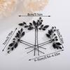 Teyglen 3pcs Crystal Bride Wedding Hair Pins Bridal Red Rhinestone Hair Pins Set Handmade Blue Black Red Crystal Hair Pieces Wedding Hair Accessories