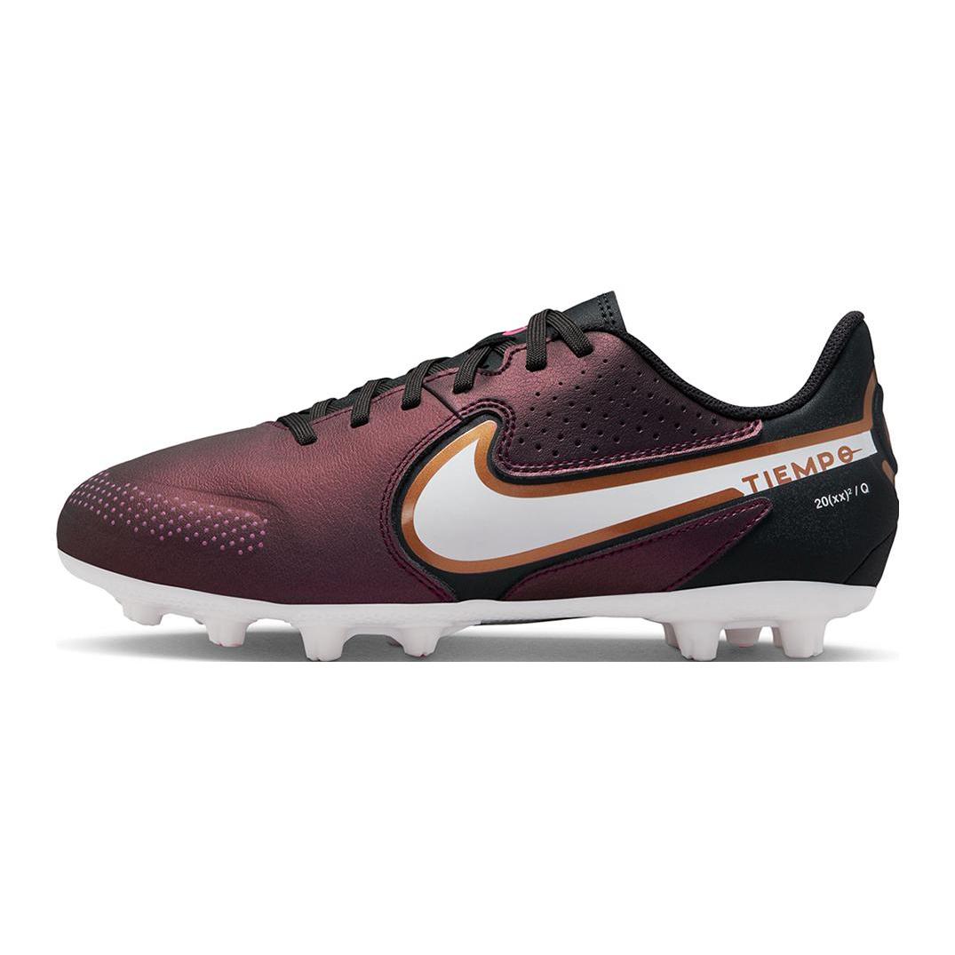 Nike Tiempo Legend 9 Academy HG Slip Resistant Abrasion Resistant Low top Soccer Shoes Fuchsia Kids  DR6067-510 35