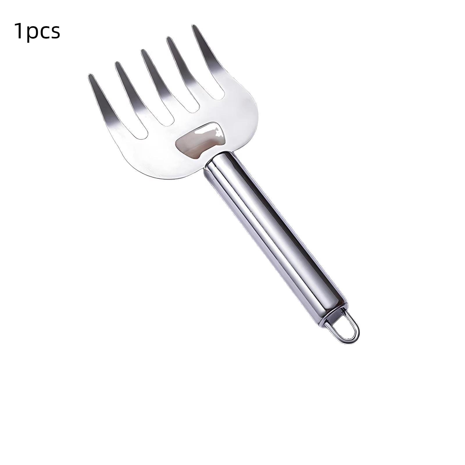 

Клешни для рубки из нержавеющей стали Эргономичная вилка для измельчения пищи Изолированные кухонные инструменты Легко нарезать курицу и говядину для гриля 1pcs