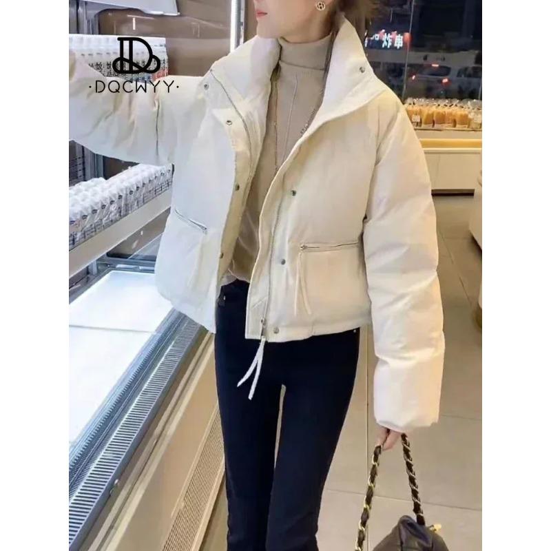 Women's Jacket Cotton-padded Clothes Short Fashion Stand Collar Thicken Bread Jacket Women Coat