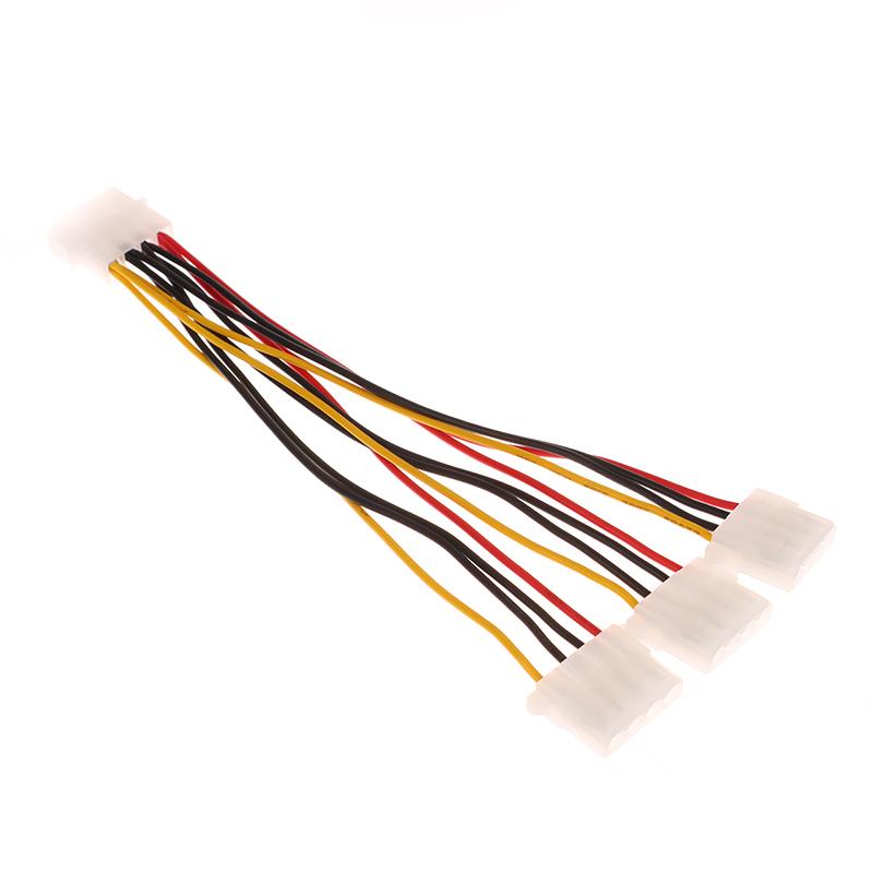 Hochwertiges 4-Pin Molex Stecker auf 3-Port Molex IDE Buchse Netzteil Splitter Adapterkabel 20CM IDE Stromkabel