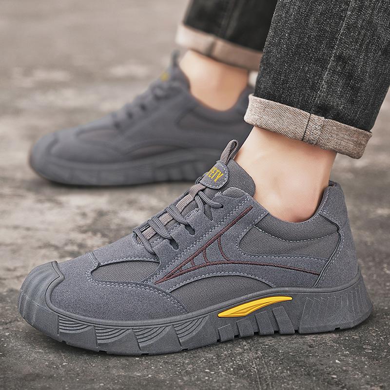 New Men's Work Shoes Outdoor Non-slip Wear-resistant Hiking Shoes Spring Mens Casual Lightweight Sneakers 