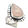 Rose Quartz Ethnic Handmade Ring Jewelry US Size-5.75 R 5443