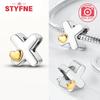 Silver 925 26 Alphabet Letters Charm Heart Love Bead for Charms Bracelets for Women DIY Fine Jewelry Gifts