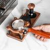 Wooden Espresso Tamper Rack 51/53/58mm Portable Manual Espresso Tamping Station for Cafe Office Restaurant Countertop Home Use