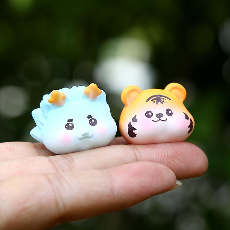 Resin Zodiac Chinese Animal Collectible Figures Desktop Decor Gift Display