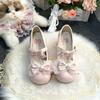 Round Head Small Leather Shoes Japanese Round Head Bow Lo Student Versatile Single Shoes 2025 Summer and Autumn New Lolita Low Heel