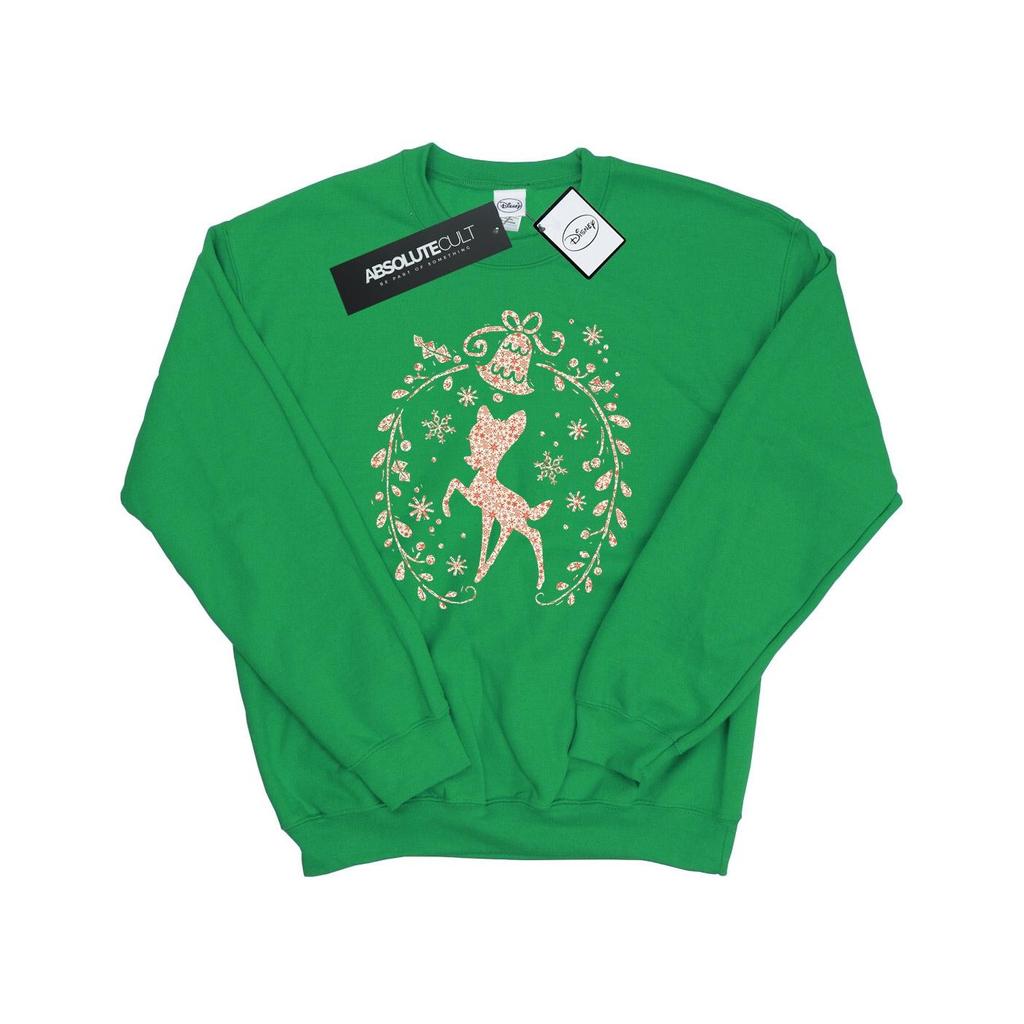 Disney Herren-Sweatshirt mit Bambi-Weihnachtskranz
