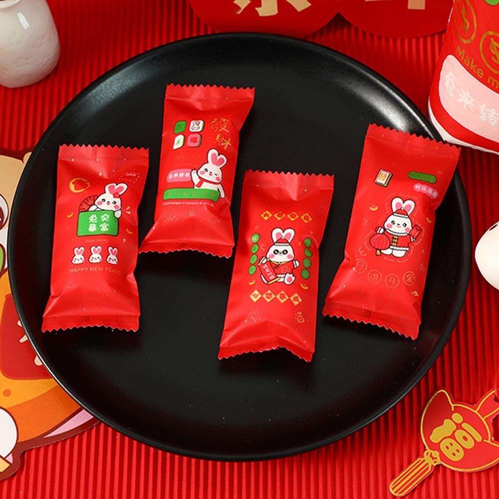 100pcs Handmade Snowflake Crisp Packaging Bag Transparent New Year Sealing Bag Snack