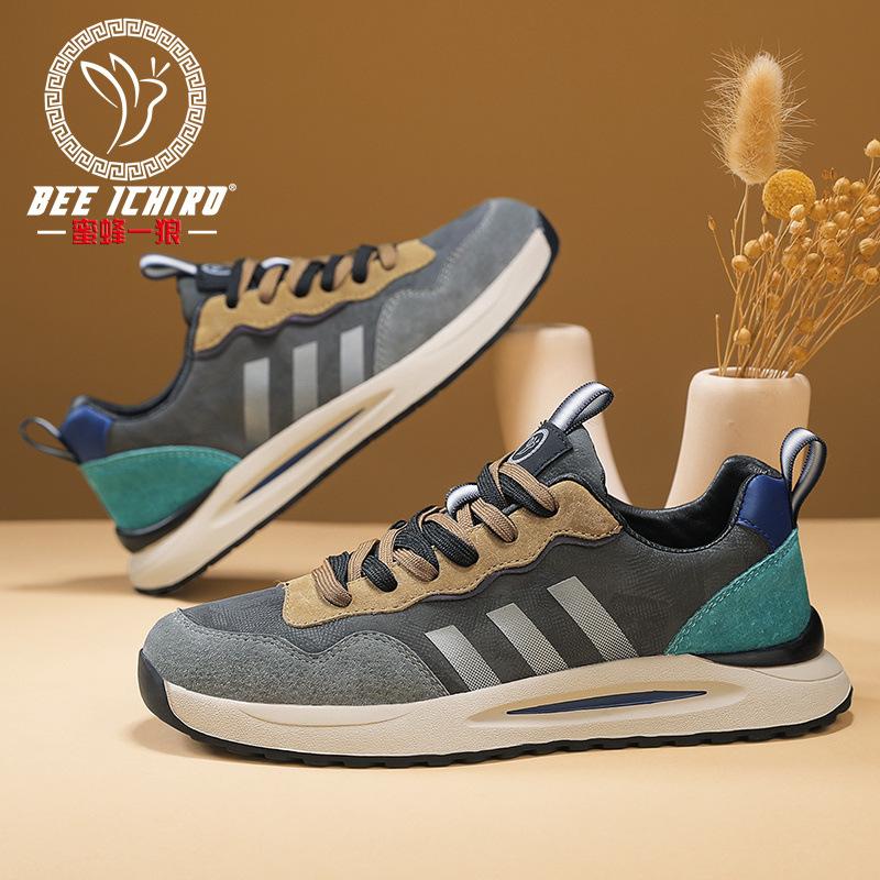 

Casual Sports Comfortable Leather Shoes Trend Non-slip and Wear-resistant Sports Men s Shoes Spring 38