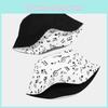 Music Note Pattern Wide Brim Fisherman Hat With Sun Protection For Women And Men