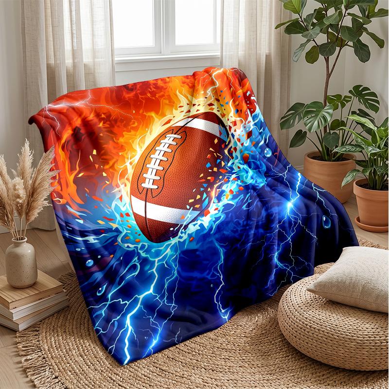 Electric Football Action Theme blanket Lightweight Warm Flannel Blanket Decorative Throw Blanket for Home Decoration
