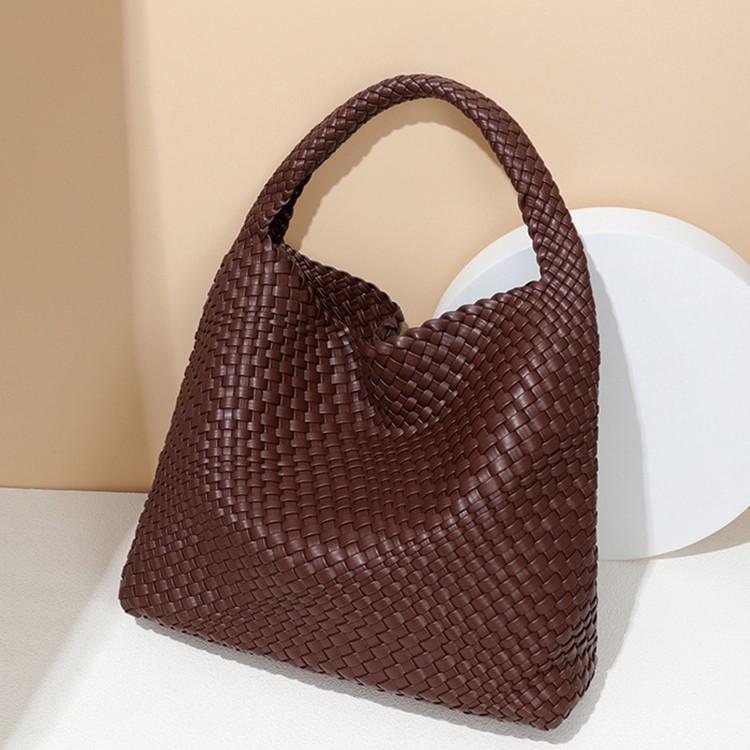 Hand-woven Women's Bags, Daily Casual Shoulder Bags, Large-capacity Underarm Bags, Bucket Bags.