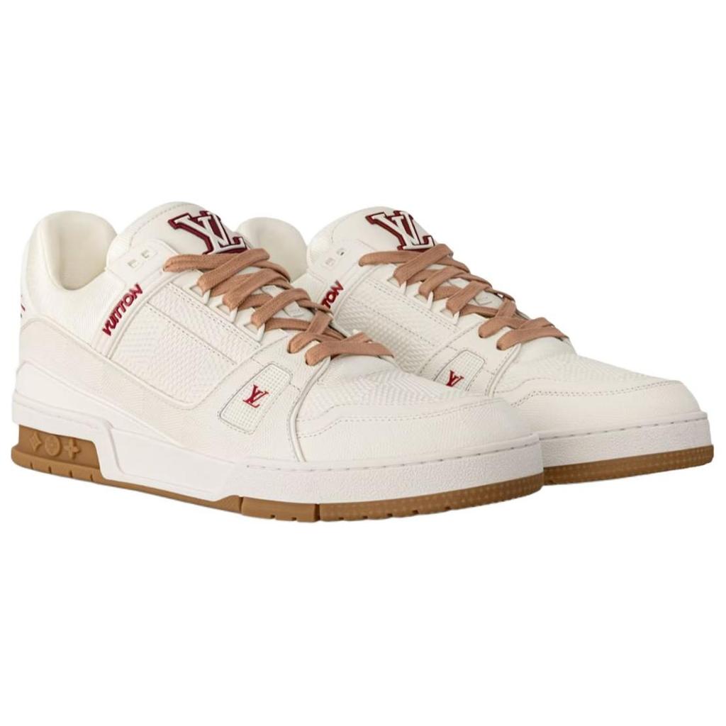 Louis Vuitton Trainer Cow Leather Low Top Skateboard Shoes Men's White 1AHTS7