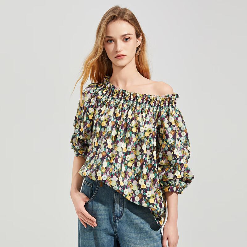 Women's Fashion Printed Short Sleeve Blouse