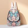 Ethnic Embroidered Canvas Backpack For Women With Multiple Compartments For Daily Use