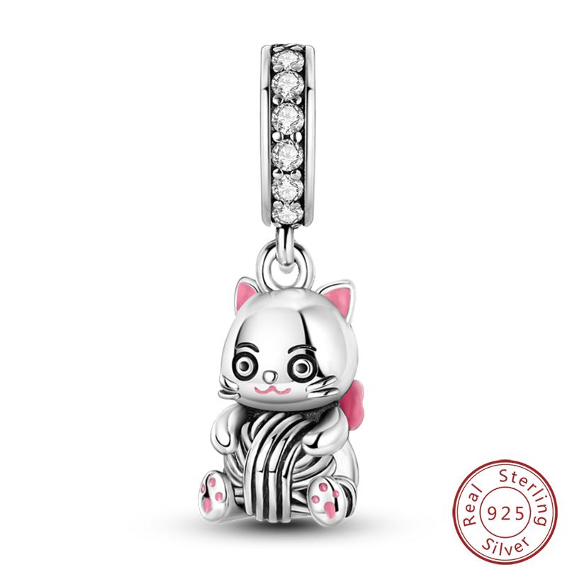 Cute Cat And Dog Series Copper Moon Butterfly Paw Print Charms 3Mm Diy Fine Jewelry Gifts Making