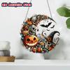 Halloween Witch Diamond Painting Garland Pendant Diamond Painting Wreath Decor DIY Diamond Garland Pendant Kit for Art Crafts