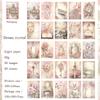 50pcs/pack Aesthetics Flowers Materials Paper Decor Scrapbooking Collage Stationery DIY Junk Journal Craft Light Paper