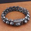 Stainless Steel Gothic Men's Skull Bracelet Fashion Domineering Skull Bangle Punk Hip Hop Motorcycle Amulet Jewelry Dropshipping