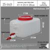 Food Grade Large Plastic Water Storage Bucket with Rectangular Lid for Household Use