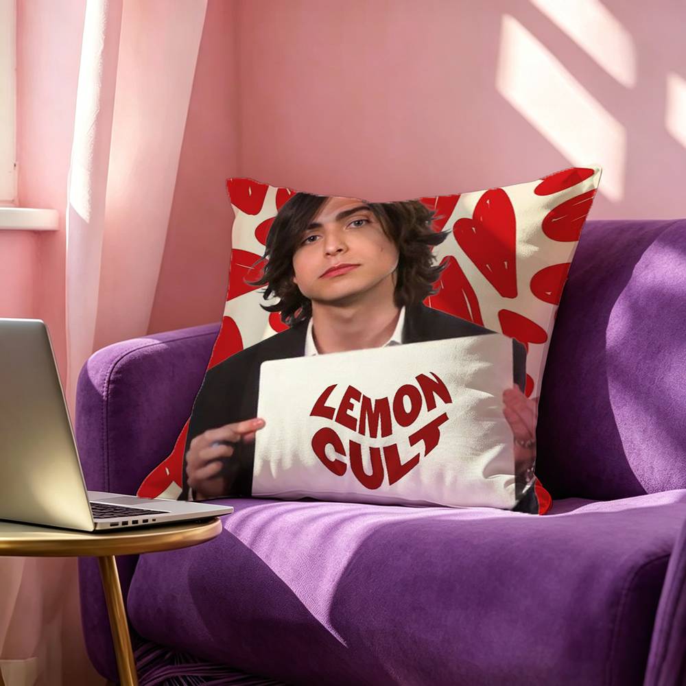 Aidan Gallagher Square DoubleSided printed Pillow Case Bedroom Bedside Pillow Sofa Cushion Cover