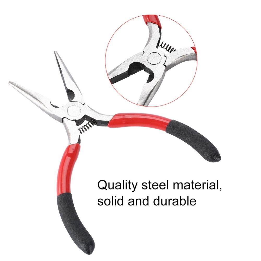 Non-Slip Grip Long Nose Pliers Steel Construction Wire Cutter Pliers Electrical Work