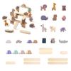 Simulation Wooden Animals Blocks Set Montessori Animal Shape Stacking Toys  Birthday Party Decor