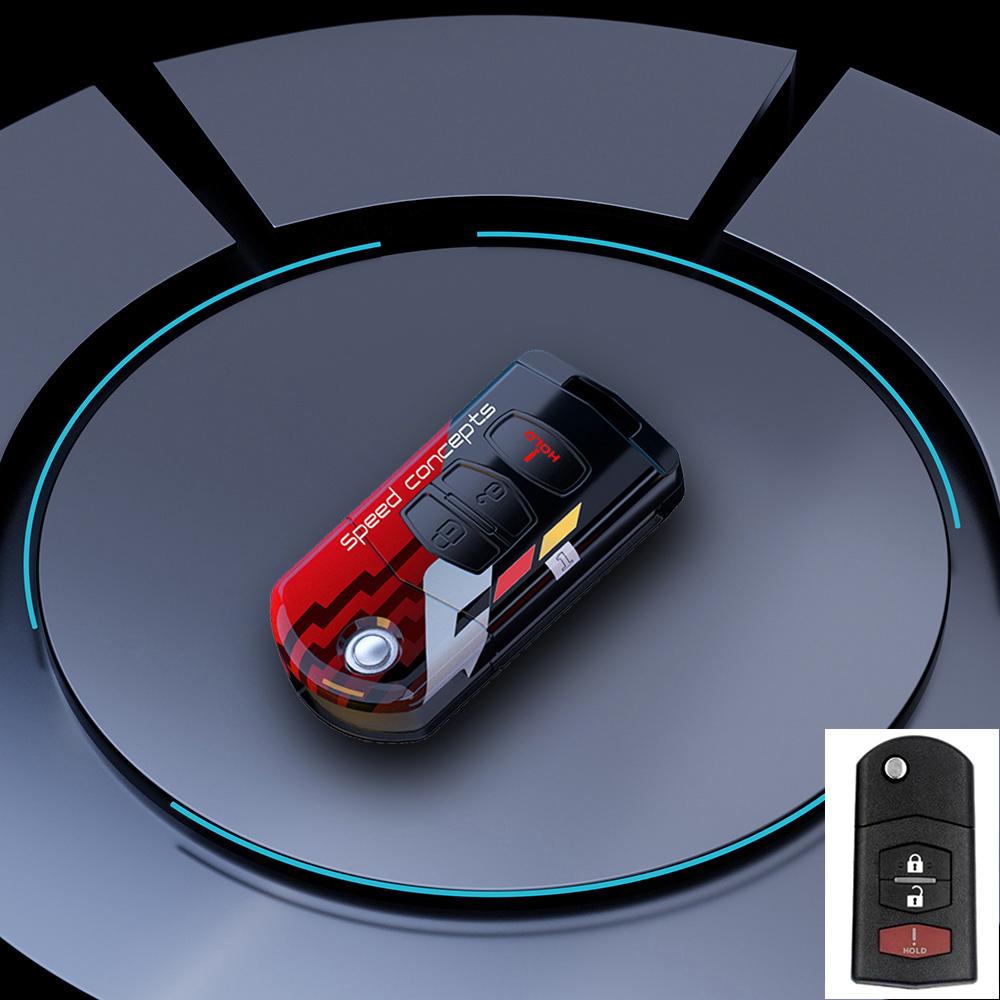

Graffiti Car Key Case Cover For Mazda 3 2 6 2003 2004 2005 2006 2007 2008 2009 2010 2011 2012 2013 Car Holder