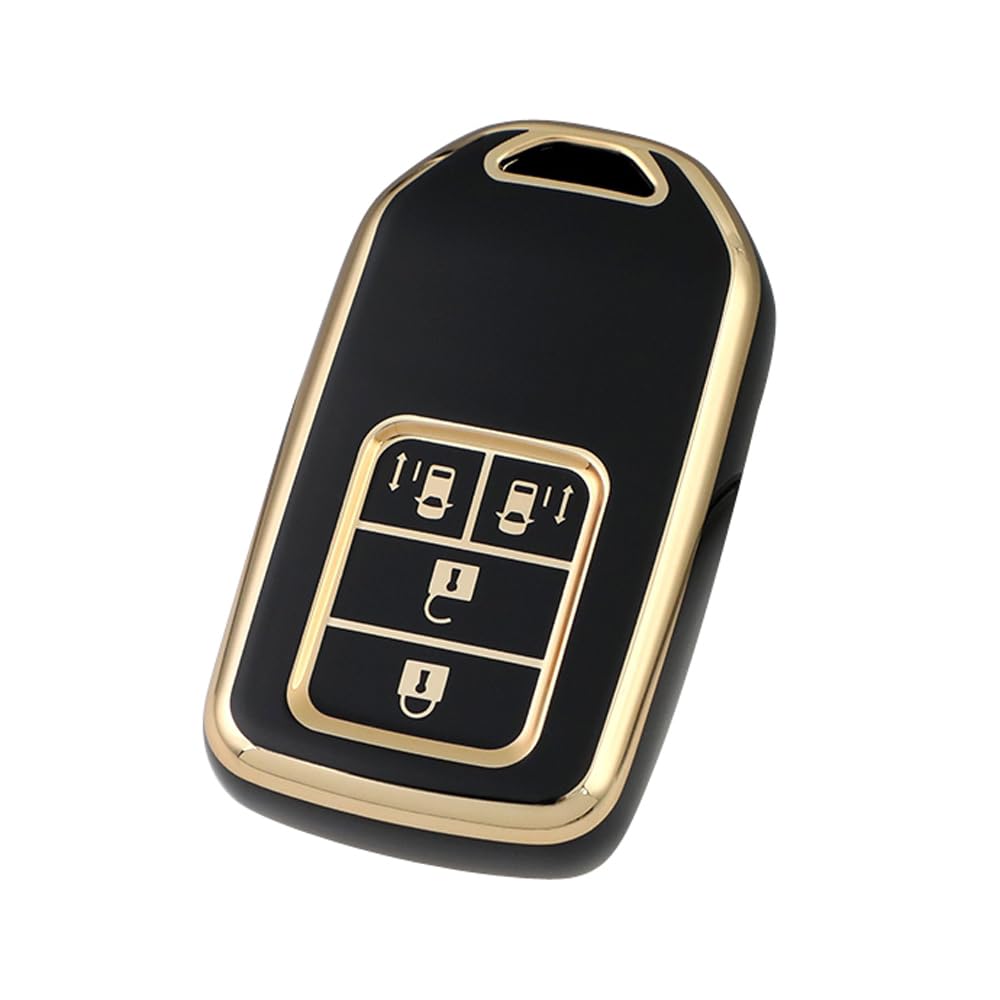 

Kinotaka TPU Чехол для ключа для автомобилей Honda Двусторонний сдвижной чехол для ключа Совместимый с чёрный