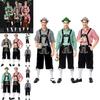 Deutsche Traditionelle Oktoberfest-Kleidung Bühnenkostüm für Herren mit Stilvollem Karoshirt