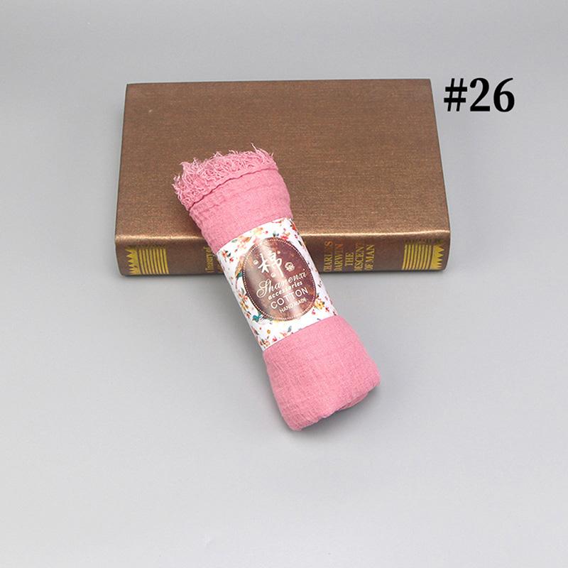 HUISHI Scarf Muslim Women Bubble Cotton Solid Islam Muslim Head Scarf Shawls and Wraps Female Foulard Crinkle Cloud Hijab
