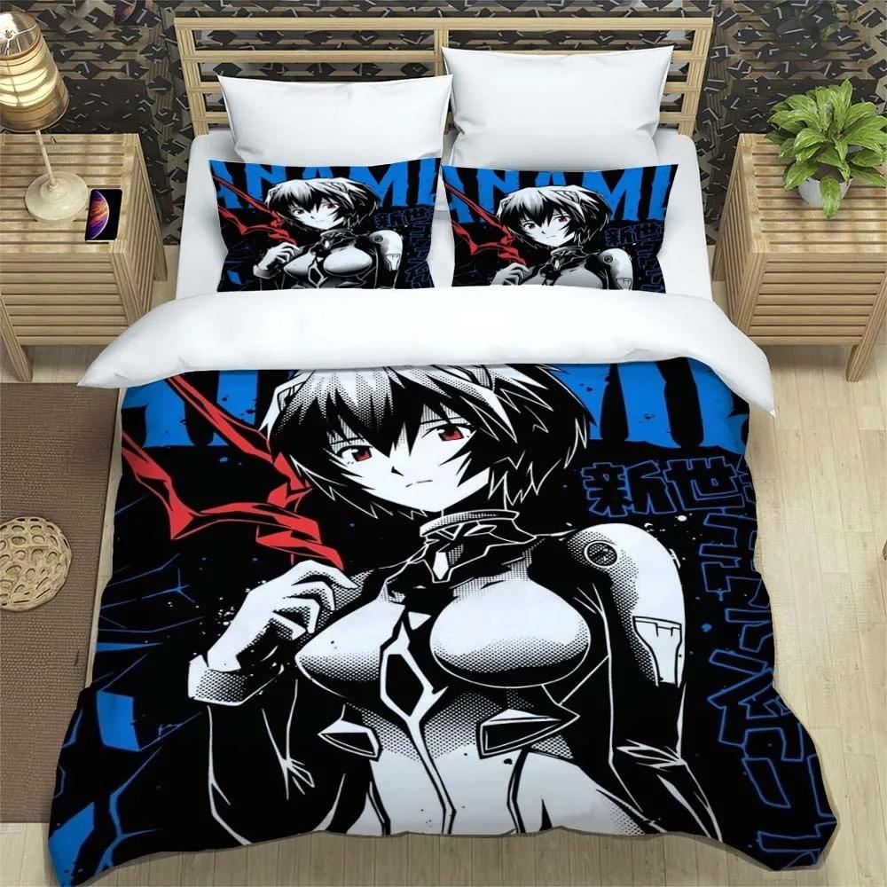 New NEON GENESIS EVANGELION Anime Quilt Covers Bedding Dormitory Sheets 2/3-piece Bedding Set