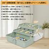 Large Capacity 3-Tier Tool Box, Multifunctional Storage Box, Semi-Transparent, 180-Degree Opening, Sewing Box with Handle, Tool Case, Home/Car Use, Sm
