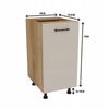 Lower Kitchen Cabinet 40 Capri Oak Body Evoke Cashmere Matte Front