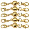 5 Sets Ball with Double Lobster Clasp Hooks Connector Jewelry Findings Gold