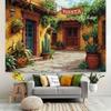 1pc Spanish Carnival Courtyard Background - Vibrant Latin festival and Mexican party decorations