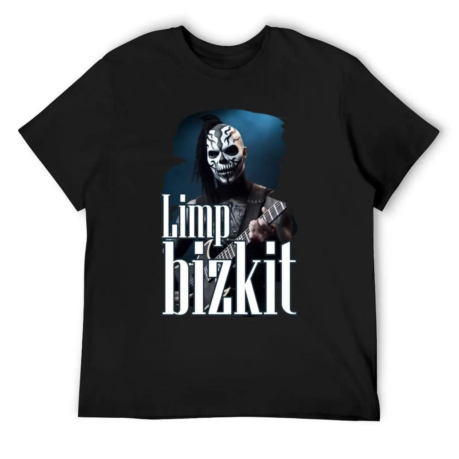 Футболка Limp Bizkit, кастомная футболка, летние топы, графическая футболка, Fruit of the Loom, мужские футболки S чёрный