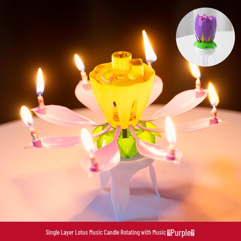 2025 Creative Lotus Birthday Number Candles for One-Year-Old Boys & Girls