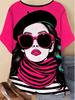 Fashion Modern Girls T-Shirt 3D Print Women's Short Sleeve Tops Y2k Clothing O-Neck Tees Casual T-Shirts Elegant Women Clothes